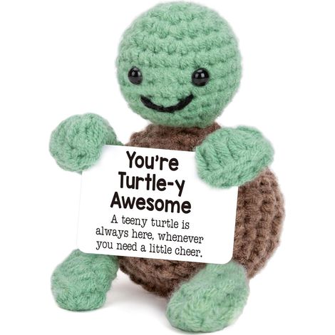 Décoration miniature tortue - Cadeau de Saint-Valentin - Convient aux anniversaires d'enfants, de femmes et d'hommes  une façon d'exprimer des émotions positives  tortue au crochet comme décoration de (1/3)