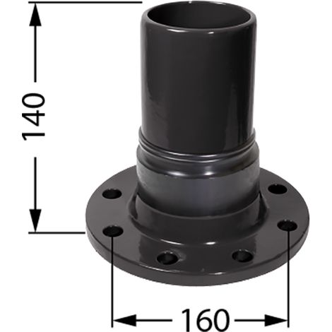 KESSEL-Adaptador de conexión - manguito de brida DN 80, tuberías de impulsión PE, 28067