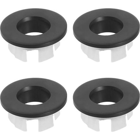 Overflow Cover 4 Pieces Washbasin, Universal Soft Silicone Overflow Cap, Decorative Lid for Bathroom, Waterproof and Durable Washbasin Accessory (1/5)