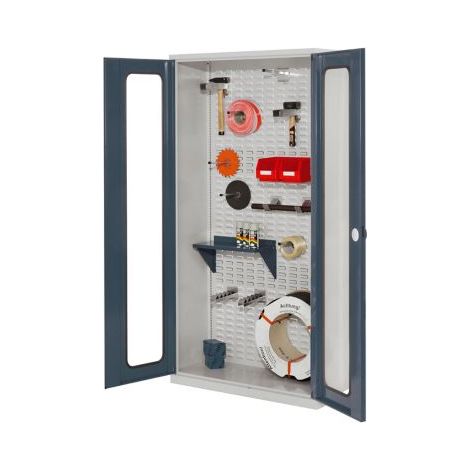 Kappes ®RasterPlan Werkstückschränke 1950x1000x410mm mit Sichtfenstertüren anthrazitgrau (1/2)