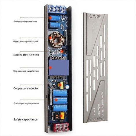 Transformateur 24 volts, alimentation LED à tension constante 400 W (1/5)
