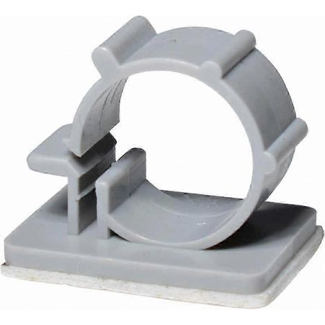 Colliers de serrage réglables en plastique avec clips de câble auto-adhésifs pour l'organisation des câbles 16-18 mm - Solution de fixation murale en 5 pièces (1/4)