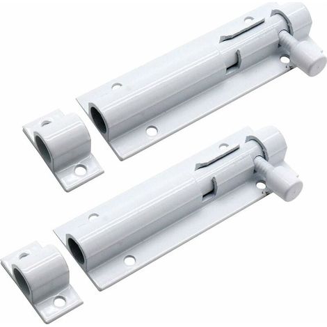 Serrure de porte en alliage d'aluminium blanc2Un verrou de sécurité pour porte coulissante