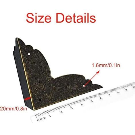 Protège-angles décoratifs vintage en fer forgé – Lot de 8 pièces bronzées pour meubles et coffrets en bois