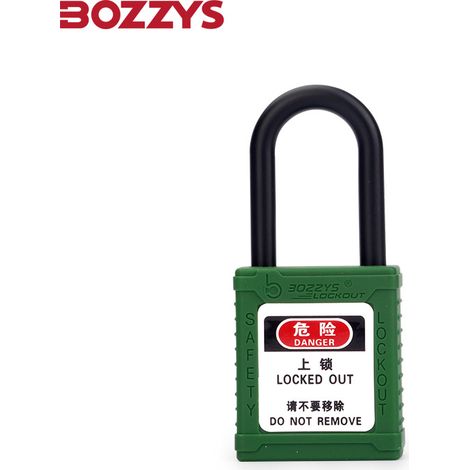 38-mm-OEM-Industriesicherheitsschloss mit Nylonbügel, Industriesicherheitsschloss, Lotus-Vorhängeschloss – Grün (1/3)