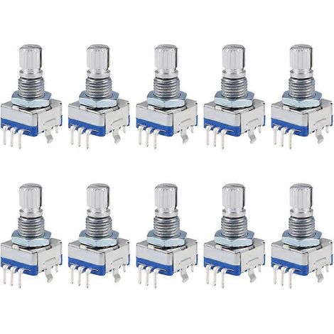 Potentiomètre numérique à codeur rotatif 360° EC11, 5 broches, axe de 15 mm, lot de 10 (1/5)