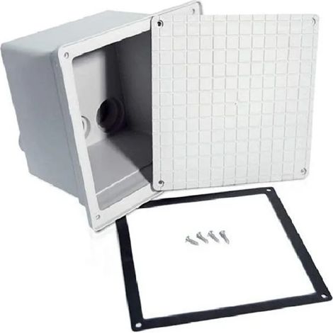 Regard pour câbles électriques enterré 27,5 x 27,5 x 24 cm – Couvercle étanche en polypropylène – Résistance aux chocs – Joint souple noir