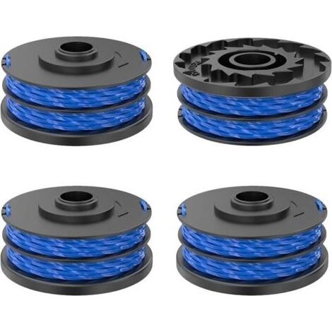Kaelt - 4 Pièces Bobine de Fil Convient pour Ryobi RAC123,Rechange Coupe Bordure pour Ryobi RLT4027, RLT4125, RLT5027, RLT6030, RLT5127, RLT6130-5132002670,Ø1,5mm 8,3m Longueur(4 Bobine) (1/5)