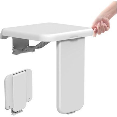 – Asiento de ducha plegable de pared – Silla antideslizante para personas mayores – Capacidad de 200 kg – Acero inoxidable y plástico ABS – Diseño blanco (1/5)