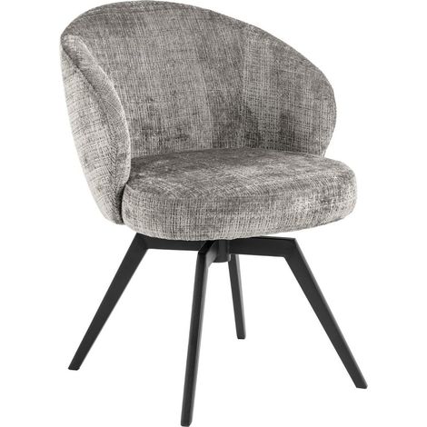 Silla Norsica 869, Gris claro, 80x59x60cm, Tapiz, Metálico