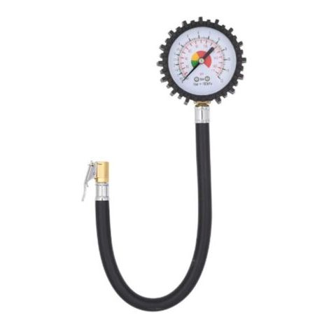 QORVA-Manomètre noir semi-professionnel pour tester la pression des pneus. (1/4)