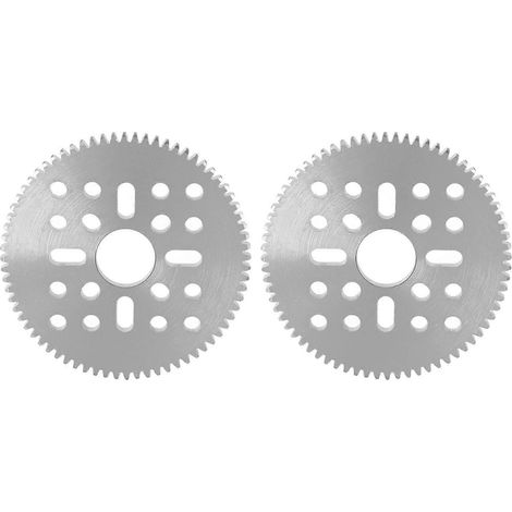 Stück Aluminium-Stirnräder, anodisch oxidiert, 0,8 MOD, gerade Zahnräder, 4 lange Löcher, 16 kreisförmige Löcher, 4312-0414