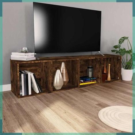 Bibliothèque / Meuble TV - 815246 - Chêne fumé - Bois d'ingénierie - Convertible meuble TV (1/5)