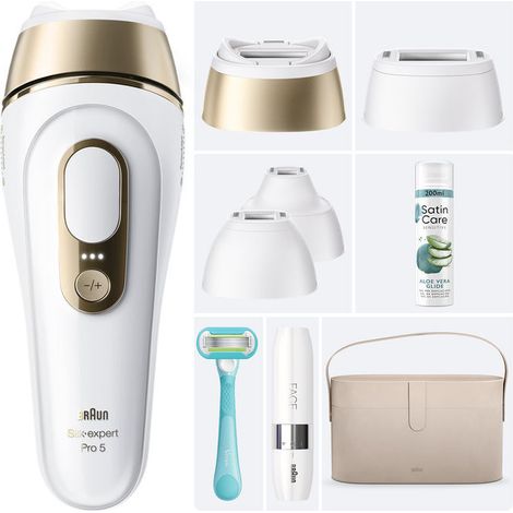 Braun Silk-expert Pro IPL PL5431 Luce pulsata intensa (IPL) Oro, Bianco