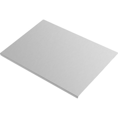 HAUTOUR Planche à découper en acier inoxydable - 70 x 50 cm - Grande protection de surface de travail avec bord d'arrêt - Antidérapante - Pour pétrir, couper et cuire (1/5)