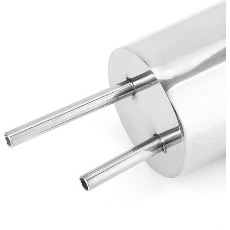 Manomètre universel de trop-plein de liquide de refroidissement de radiateur en acier inoxydable 13" x 2" pour modification automobile (1/4)