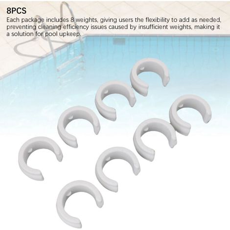 Gewichte für Poolreinigungsrohre – 8er-Set – Kompatibel mit W83247 X70105 K12054 K12454