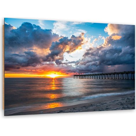Quadro deco panel, Molo al tramonto - 100x70 (1/5)