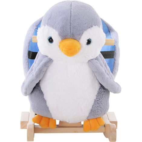 Cavalier à bascule en peluche pingouin avec 32 musiques et ceinture de sécurité, âge 18 mois (1/5)