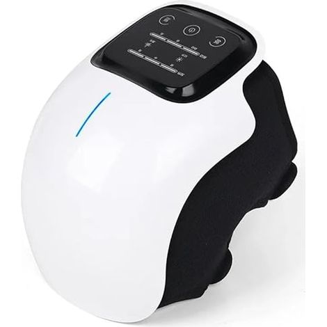 Masseur électrique pour genoux, coudes et jambes avec chauffage infrarouge - Soulagement efficace de la douleur et confort blanc