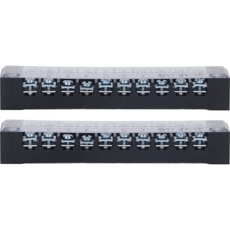 Bornes de connexion 2 pièces, bloc en laiton renforcé, contacteur fixe pour courant élevé, 15A 600V, 10 positions. (1/5)