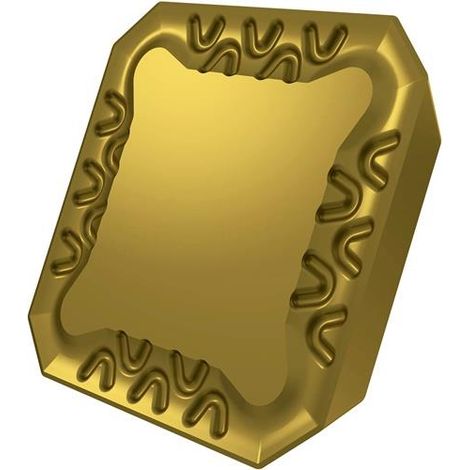 Fräswendeschneidplatte ISO SEER 1204AFSN:M8330 Tiefe 6,5mm PVD beschichtet Gold (1/2)