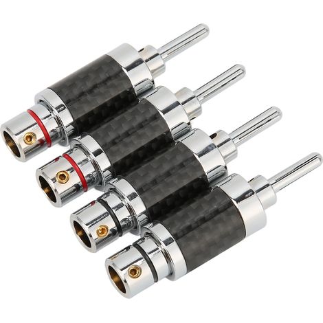 Connecteur Banane à Vis pour Câble Haut-Parleur 7.5mm avec Double Fixation et Dénudage Facile