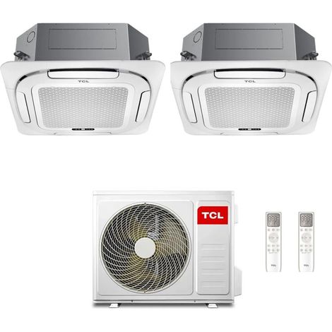 Condizionatore a Cassetta 4 Vie TCL Compact Dual Split 12+18 con MT2730 R-32 Wi-Fi Optional