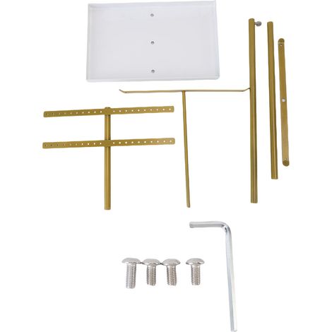 Présentoir Bijoux Porte Collier Afficheur Bracelets Boucles Bagues – Hauteur Réglable Détachable Fer (1/5)