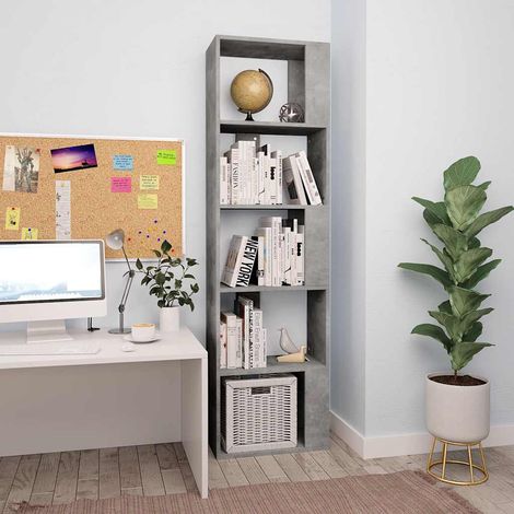 vidaXL Estantería madera contrachapada gris hormigón 45x24x159cm (1/5)