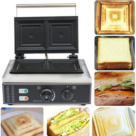 Grille-pain commercial Panini, grille-pain double compartiment, grille-pain à pain, gaufrier, grille-pain à sandwich. (1/5)