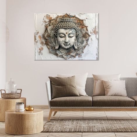 Wandbild Mandala Buddha Zen Spa Vintage-Stil 60x40 (1/4)
