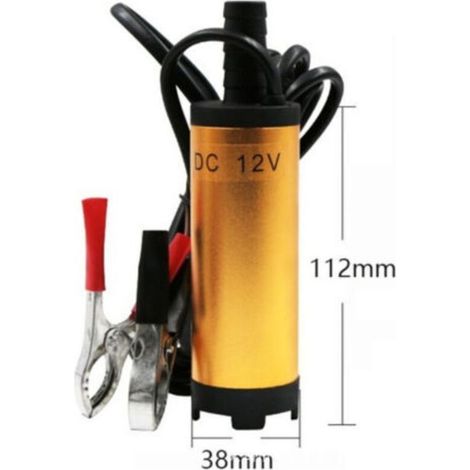 or Pompe submersible électrique DC 12V pompes submersibles en acier inoxydable pour l'eau huile kérosène 12 L/min outil de ravitaillement (1/4)