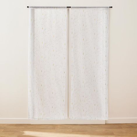 Paire de Voilages "Angeline" 70x200cm Blanc (1/4)