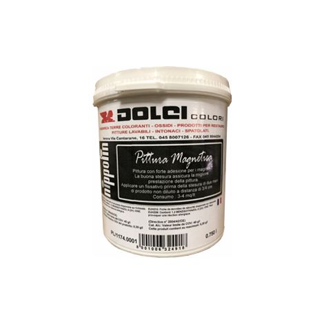 0.75L-noir-Peinture magnétique naturelle mat noir mur intérieur 0.75 Dolci