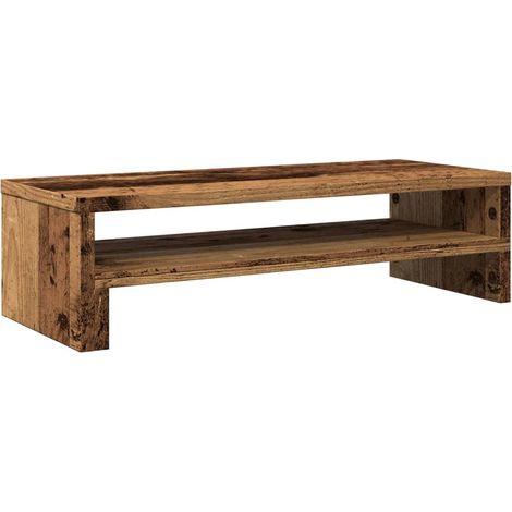 Supporto per monitor tavolo mobile ufficio legno vecchio 54 x 22 x 15 cm legno ingegnerizzato marrone 020045013