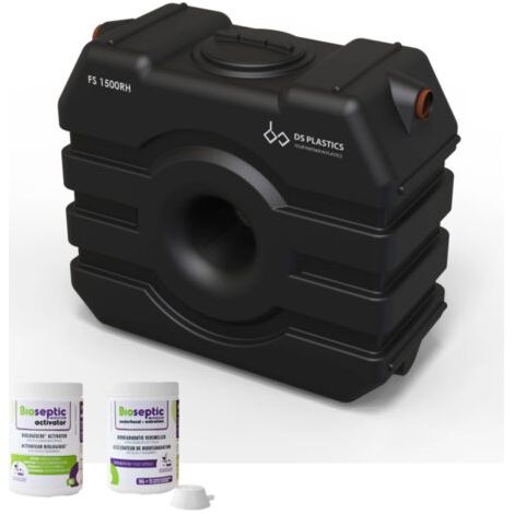 KIT complet Fosse Septique Rectangulaire À Enterrer 1000 Litres DS Eau Pour 3 personnes  avec produits activateurs et d'entretien.