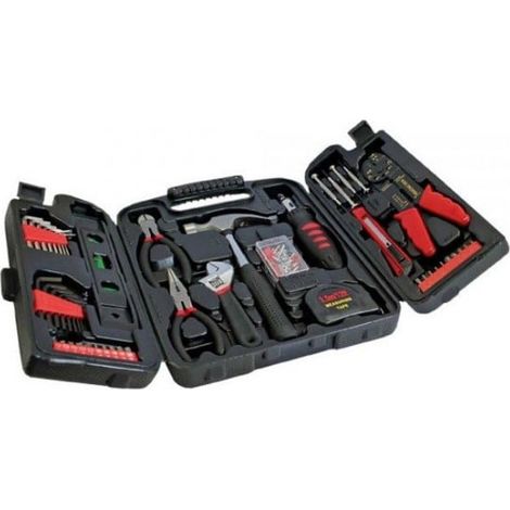 Set di 129 Attrezzi e Utensili per Lavori Domestici e Hobbistica in Custodia Rigida, Kit Completo per Manutenzione e Progetti Fai da Te