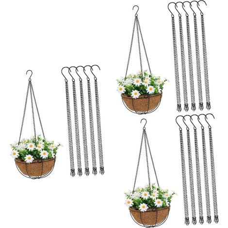 15 Stück Blumenampeln Eisen Mit Haken Robuste