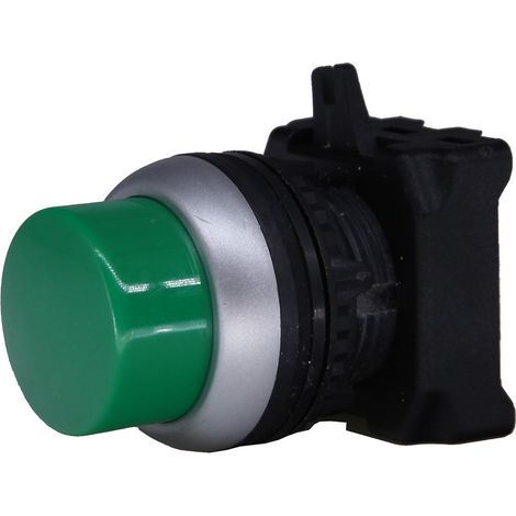 Tête de bouton-poussoir RS PRO Vert, Retour par ressort, Ø découpe 22mm ( Prix pour 1 )