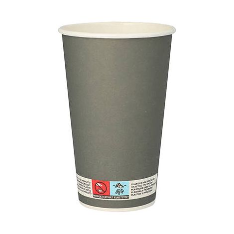 Gobelet en papier « Bière » gris 400 ml, diamètre 90 mm 20 pièces.