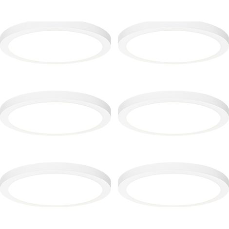 Set of 6 Recessed or Surface-Mounted Spotlights White 30 cm incl. LED 3-Step Dim to Warm - Trans