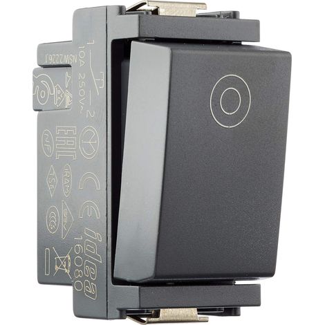 Vimar 0R16080 Pulsante 1P No 10A Generico, Grigio (1/5)
