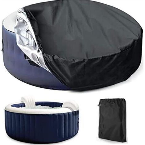 Housse de Protection pour Piscine ou Spa,Ronde Couvercle du Spa Solaire Extérieur Housse Ronde pour SPA Imperméable À La Poussière Bâche De Protection Imperméable Et Aux Rayons UV ( 210cm x 30cm ) (1/5)