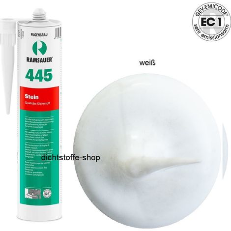 Ramsauer 445 Stein 1K Silikon Dichtstoff 310ml Kartusche weiß