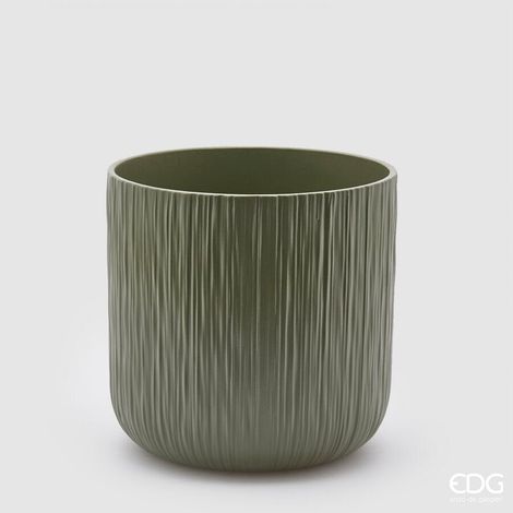 EDG Enzo De Gasperi Vaso Gen Salvia Ceramica Rilievo 20 cm