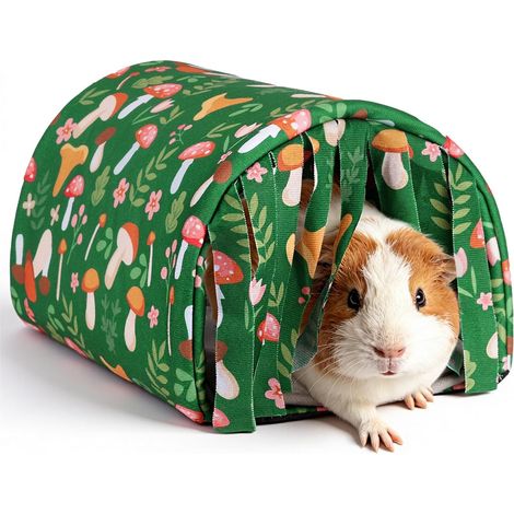 Guinea Pig House, Tunnel for Guinea Pigs, Small Animals Sleeping Winter Cabin, Plush Rabbit Bed, Indoor Rabbit House, for Gnome Chinchilla Hedgehog Squirrels (1/5)