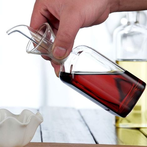 Distributeur d'huile en verre avec bec verseur pour cuisine et barbecue 250 ml-Fei Yu (1/5)