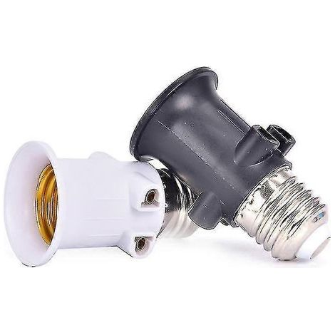 E27 PBT Flammhemmender Steckdosenadapter mit europäischem Stecker – Schwarz (1/4)