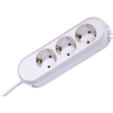 Bachmann 387.270 base múltiple 1,5 m 3 salidas AC Blanco